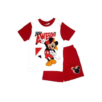 Pijama, maneca scurta, Mickey, Just so awesome, rosie 128 cm Pijama, maneca scurta, Mickey, Just so awesome, rosie 128 cm