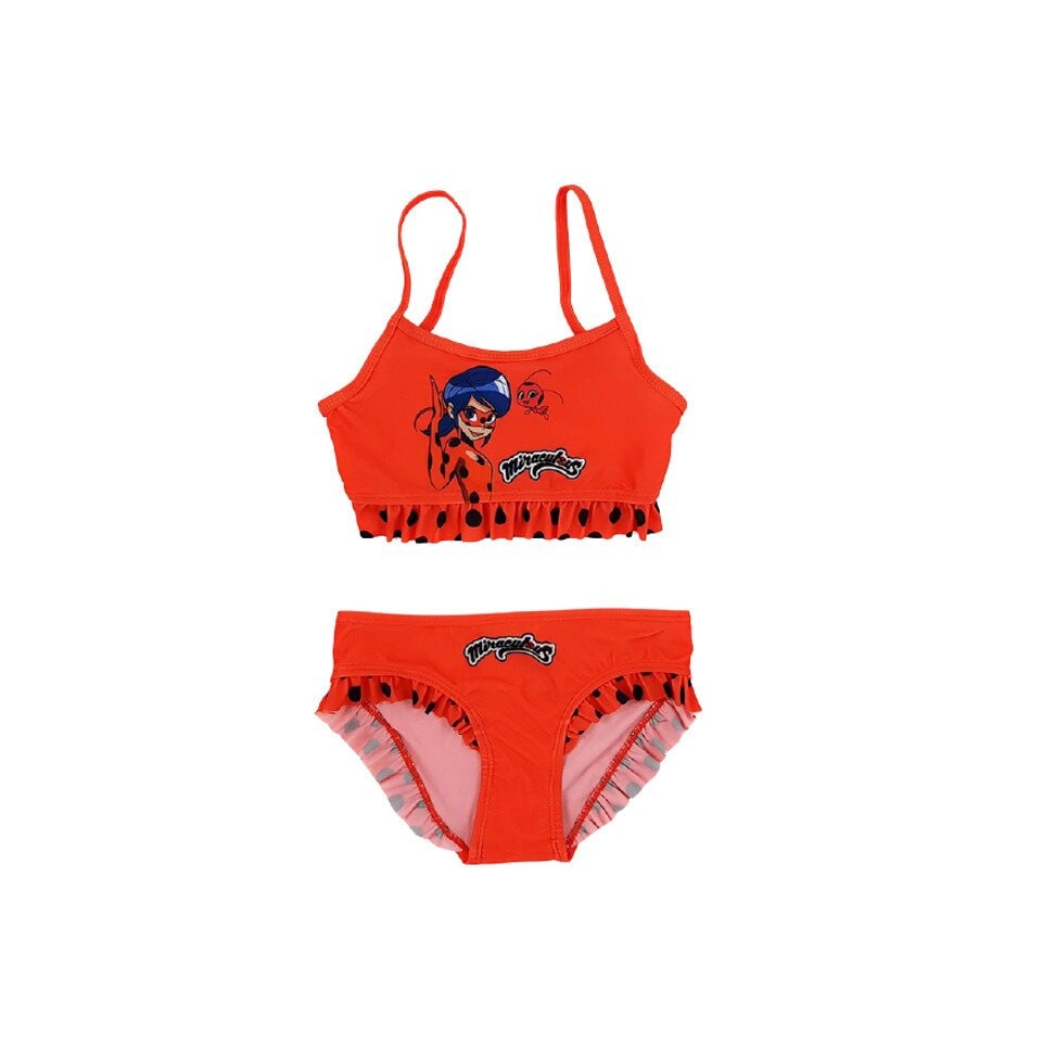 Costum de baie, 2 piese, Miraculous, rosu