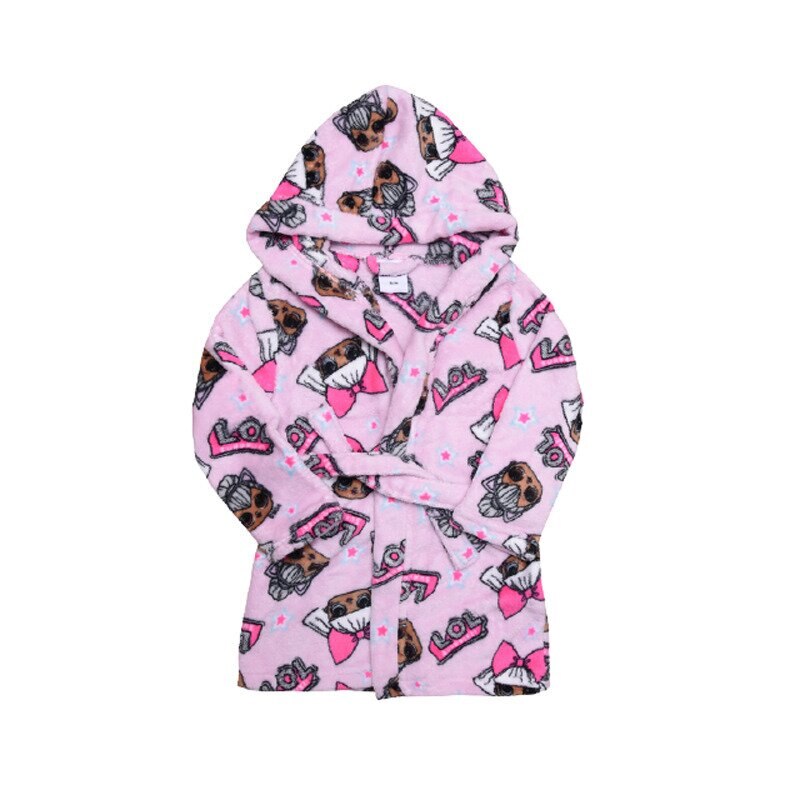 Halat de baie, LOL Surprise, roz deschis 116 - 122 cm