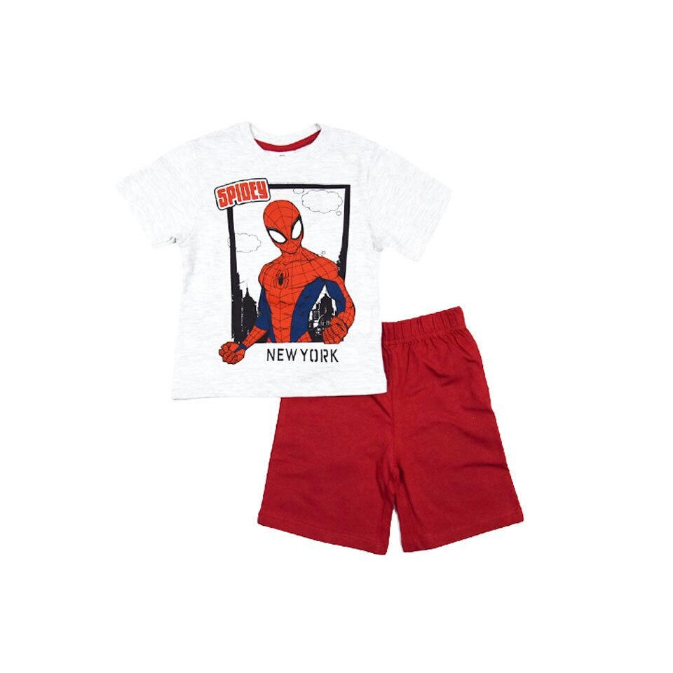 Pijama vara, Spiderman, rosu cu gri