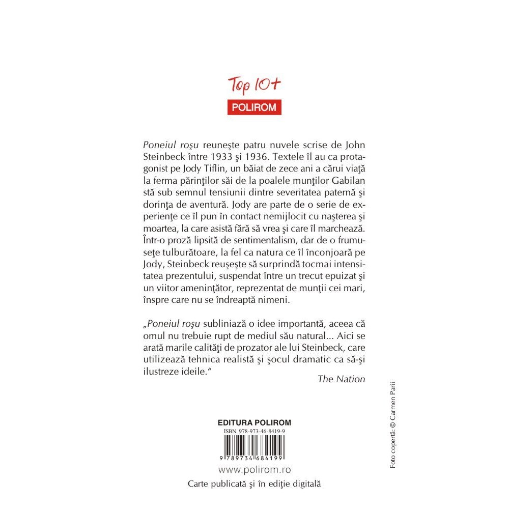 Poneiul rosu - John Steinbeck, editia 2021 - eMAG.ro