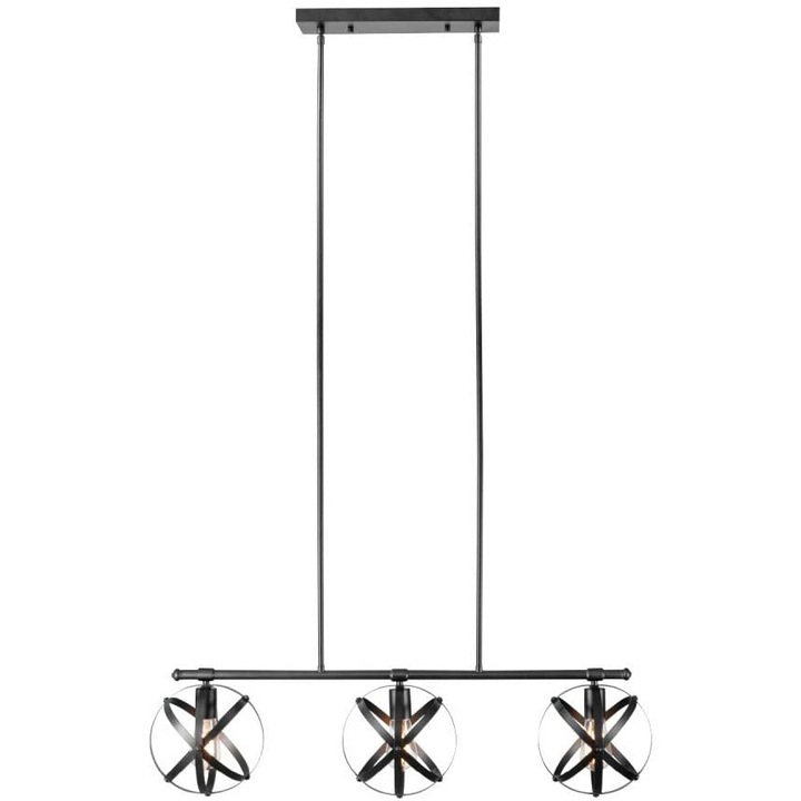 Candelabru Cojom Prato 3n 3XE27, neagra, inaltime reglabila, stil modern industrial