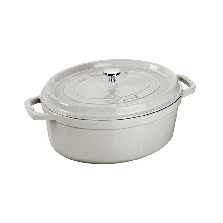 Овална тенджера Cocotte, чугун, 27 см/3,2 л, бял трюфел - Staub