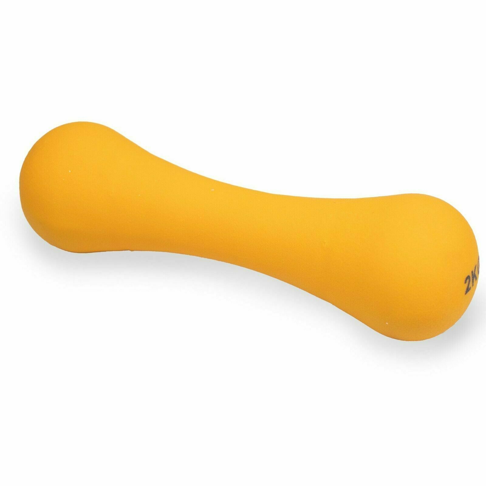 Set 2 gantere neopren 2 kg, maner cu priza excelenta, antizgarieturi, galben