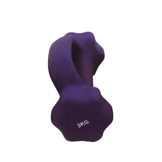 Set 2 gantere neopren 3 kg, maner cu priza excelenta, antizgarieturi, forma ergonomica