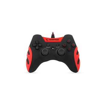 Gamepad Rampage SG-R218 Smash Red - pentru PC/PS3 Gamepad Rampage SG-R218 Smash Red - pentru PC/PS3