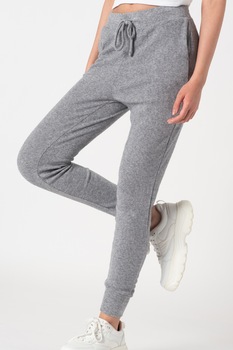 Haily's, Pantaloni crop cu snur Lara, Gri Haily's, Pantaloni crop cu snur Lara, Gri