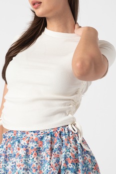 Haily's, Tricou cu snururi in lateral Alana, Alb Haily's, Tricou cu snururi in lateral Alana, Alb