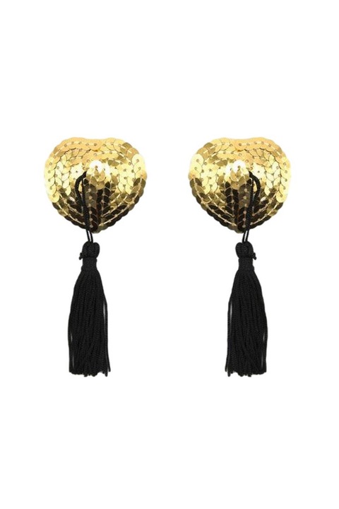 Капачки за зърна Heart, Erotica Collection, Gold, Universal