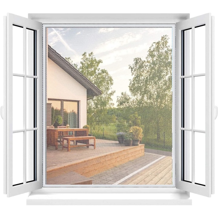 Plasa anti insecte magnetica pentru ferestre cu sistem de montare magnetic teleMAG