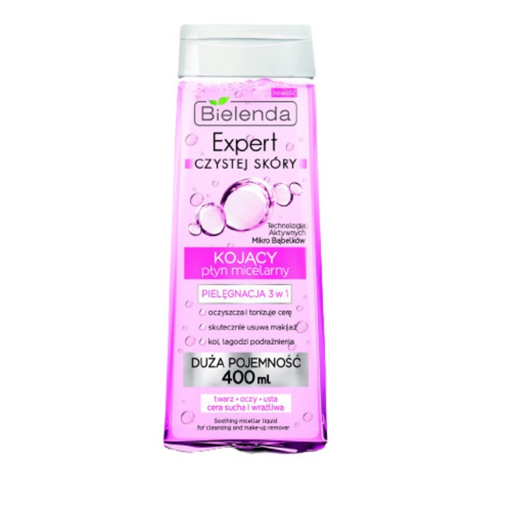 Мицеларна вода за почистване Bielenda, С арган, 400 мл