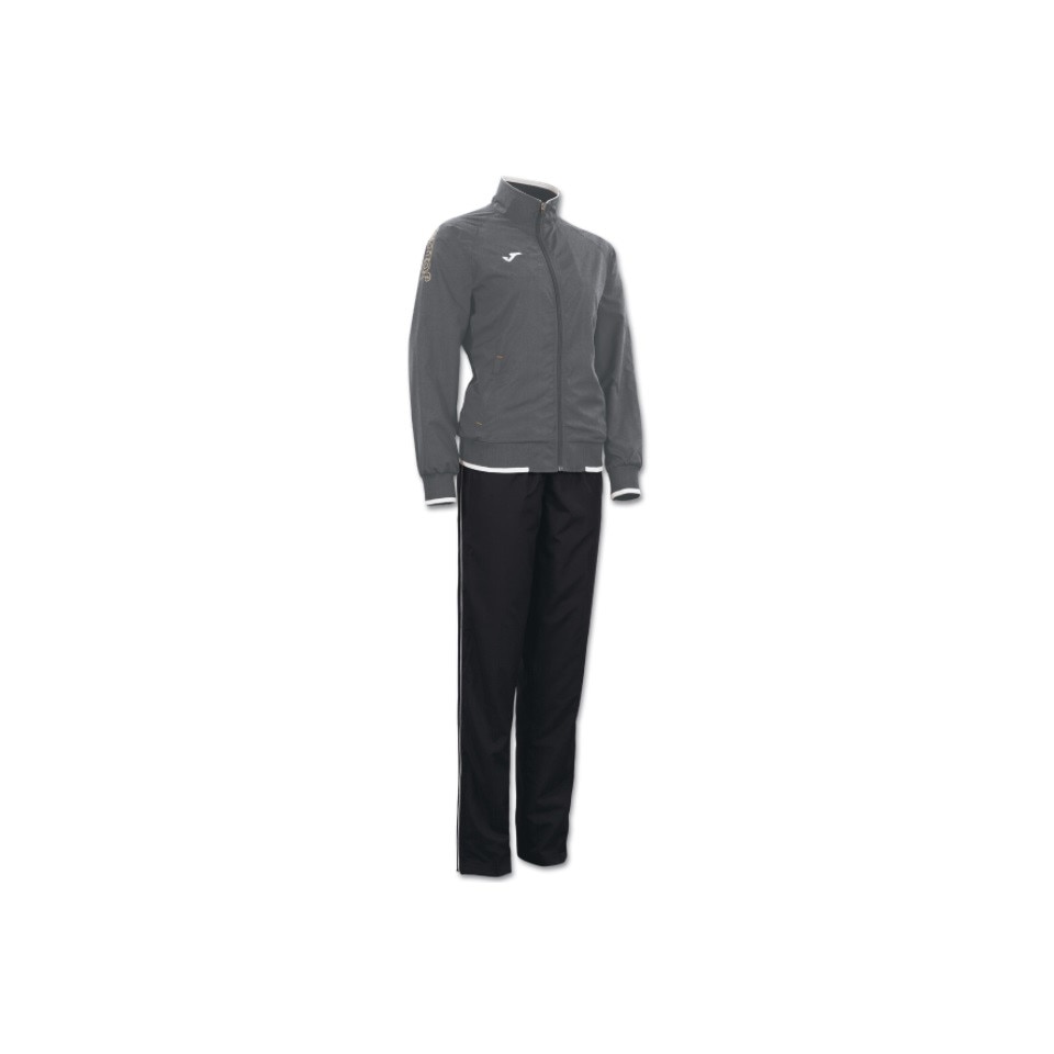 Trening pantaloni lungi si bluza cu fermoar Campus Poly, Joma, gri/negru, L INTL