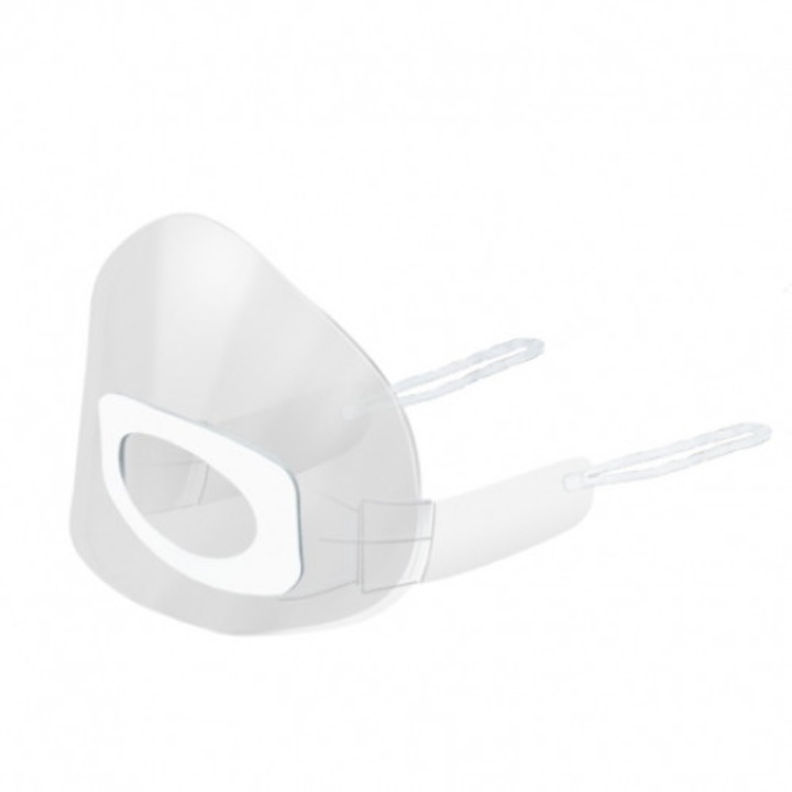 Комплект от 2 броя Защитна маска за уста и нос, CERKAMED, полиестер, прозрачна, за възрастни
