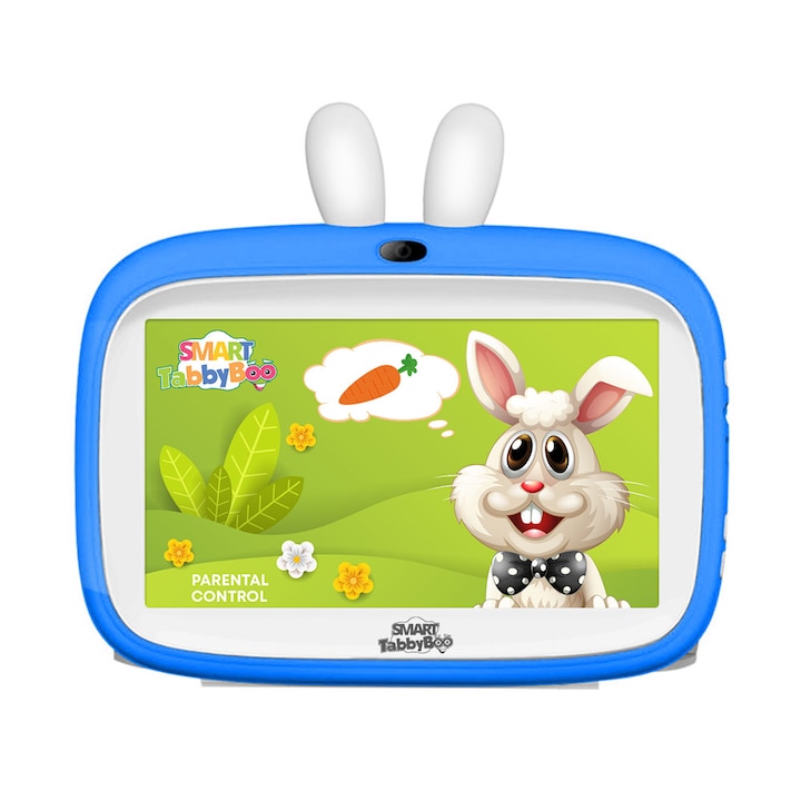 SMART TabbyBoo Rica Rabbit SMART Kids Tablet (2021), 7", Quad-Core, 2GB RAM, 32GB, Android 9, WiFi, kettő kamera, online gyermekvédelemre tervezve, kék