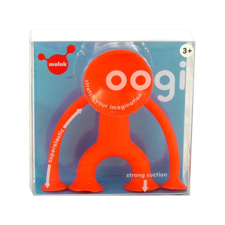 Active People 3432018 Moluk Oogi Junior: piros gumi figura, tapadókorongos végtagokkal