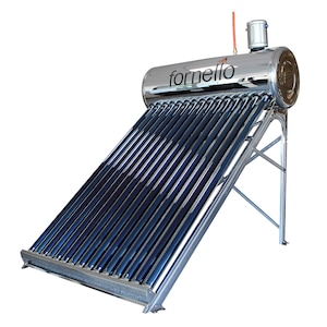 Panou solar nepresurizat Fornello pentru producere apa calda, cu rezervor inox 100 litri si 12 tuburi vidate