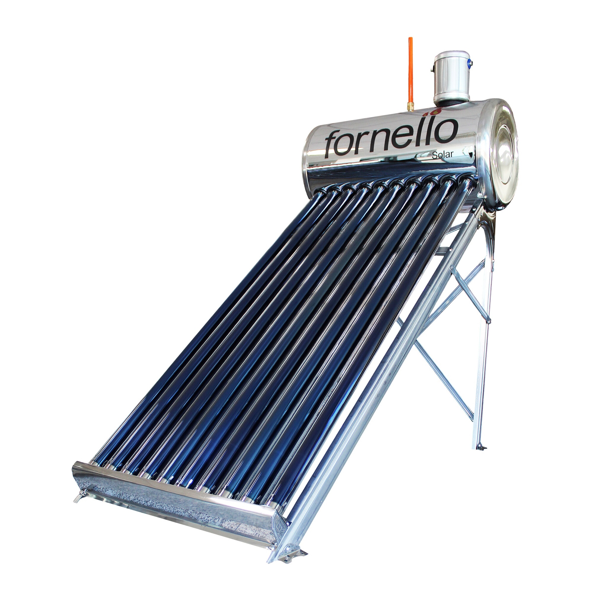 Dismiss expand Dissipate Panou solar nepresurizat Fornello pentru producere apa calda, cu rezervor  inox 82 litri si 10 tuburi vidate - eMAG.ro