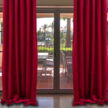 Set 2 draperii, 140x245cm, Lux Catifea 335gr/mp, Visiniu