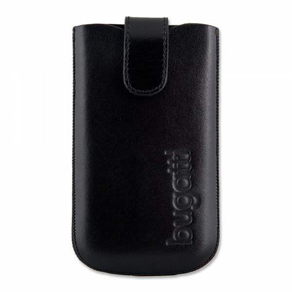 Husa universala piele naturala, negru, 120 x 78mm, Bugatti