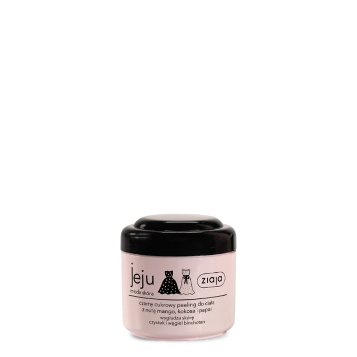 Scrub de corp cu zahar negru, Ziaja Jeju, 200ml