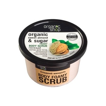 Scrub de corp cu zahar si migdale, Organic Shop, 250ml Scrub de corp cu zahar si migdale, Organic Shop, 250ml