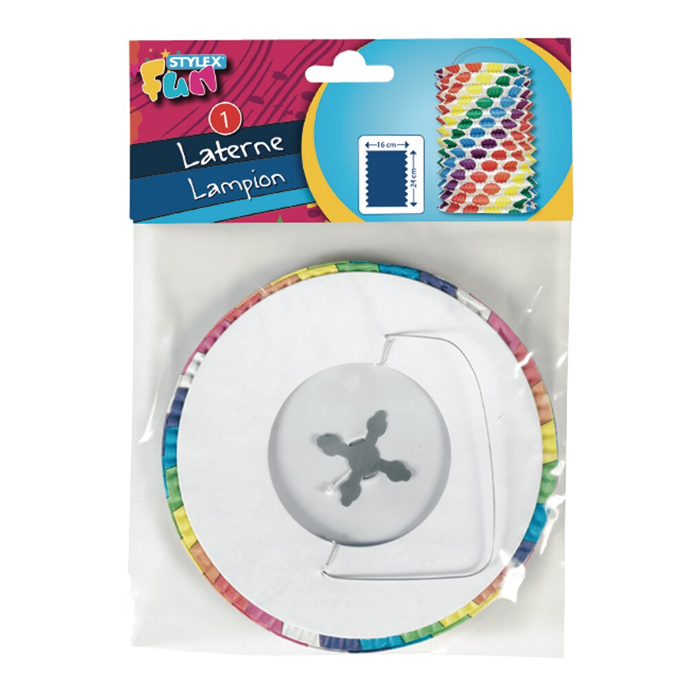 Lampion 15 cm latime 24 cm lungime, multicolor
