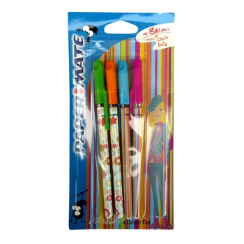 Pix fara mecanism Papermate cu decoratiuni corp plastic pt Pix fara mecanism Papermate cu decoratiuni corp plastic pt