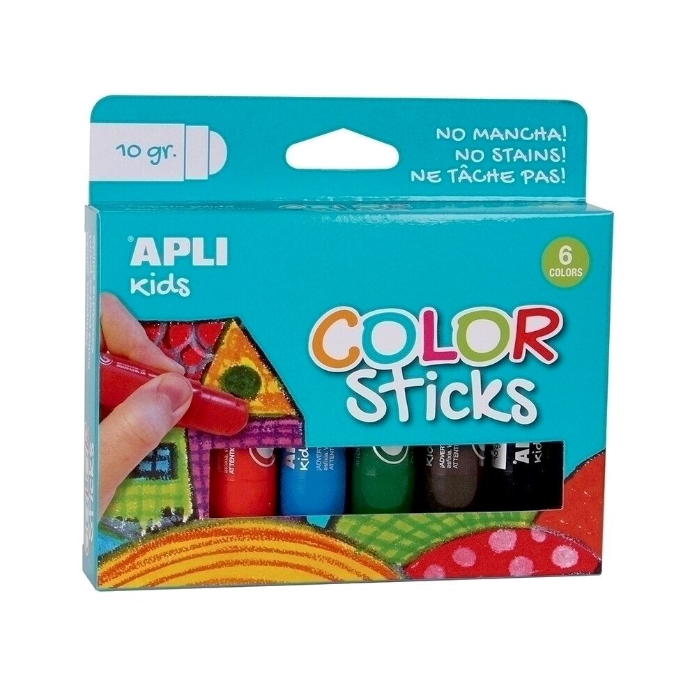 Tempera solida colorata 10g 6 culori asortate