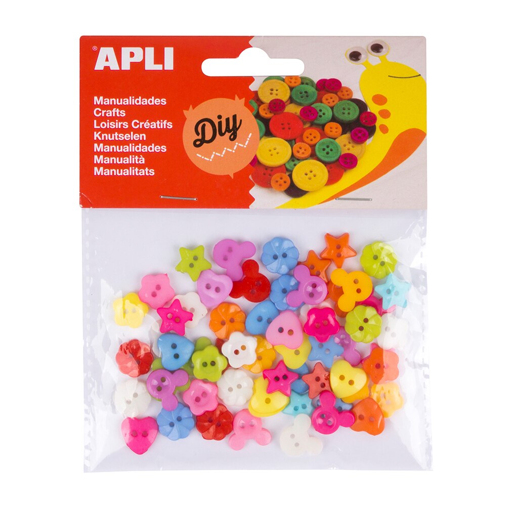 Set 60 de nasturi, multicolor, diverse forme, multicolor