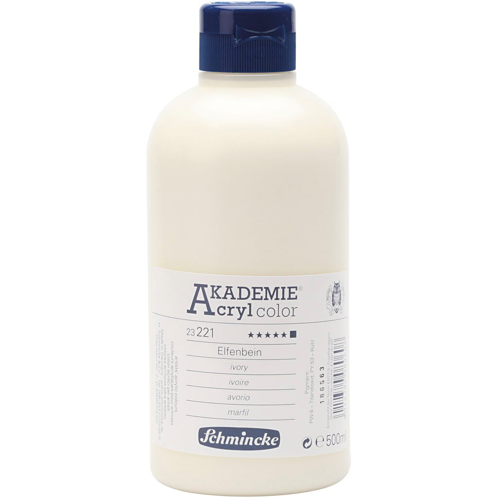 Vopsea acrilica, Schmincke AKADEMIE®, fildes (221), opac, 500 ml