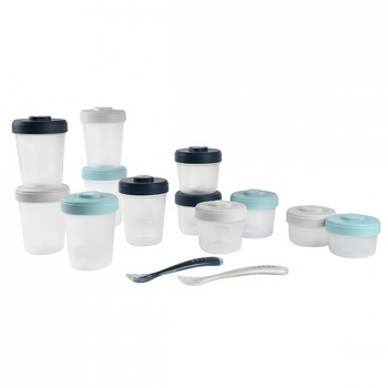 Set 12 recipiente hrana Beaba Storm 2x90 ml, 4x150 ml, 6x250 ml, Negru/Bleu Set 12 recipiente hrana Beaba Storm 2x90 ml, 4x150 ml, 6x250 ml, Negru/Bleu