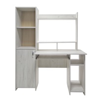 birou aix realizat din pal melaminat cu finisaj stejar alb nuanta calda si eleganta un dulap o comoda pentru calculator si o etajera 130x51x160 cm imagen 40_0_
0