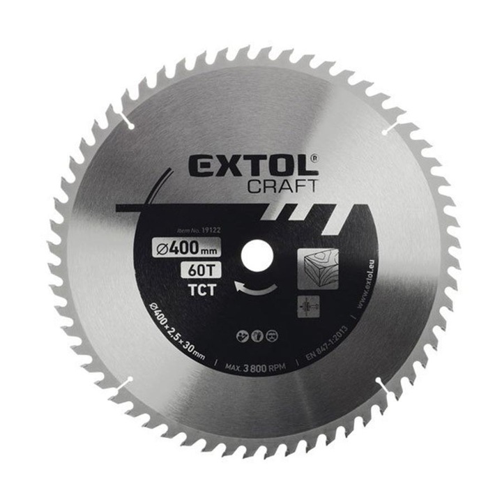 Extol körfűrészlap 400x30x3.8 60T keményfémlapkás