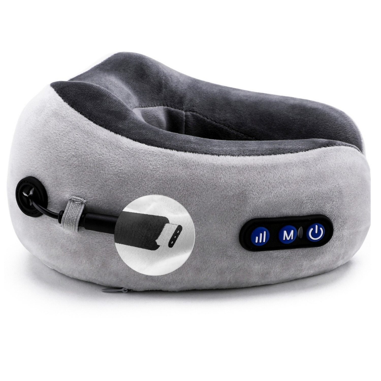 Perna Electrica cu Masaj pentru Gat, TenX, cu 4 Motoare, din Spuma cu Memorie, Crem