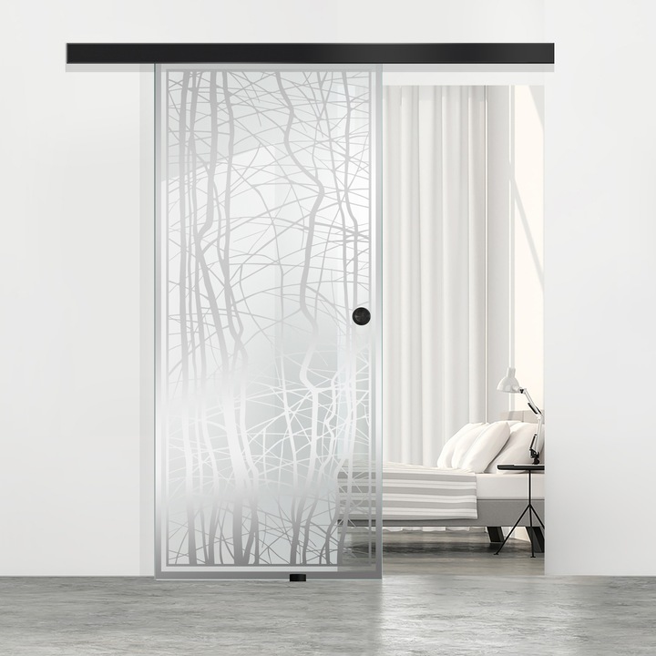 Boss Black üveg tolóajtó, incolor Manhattan modell, 95x215 cm, 8 mm vastag víztiszta üveg