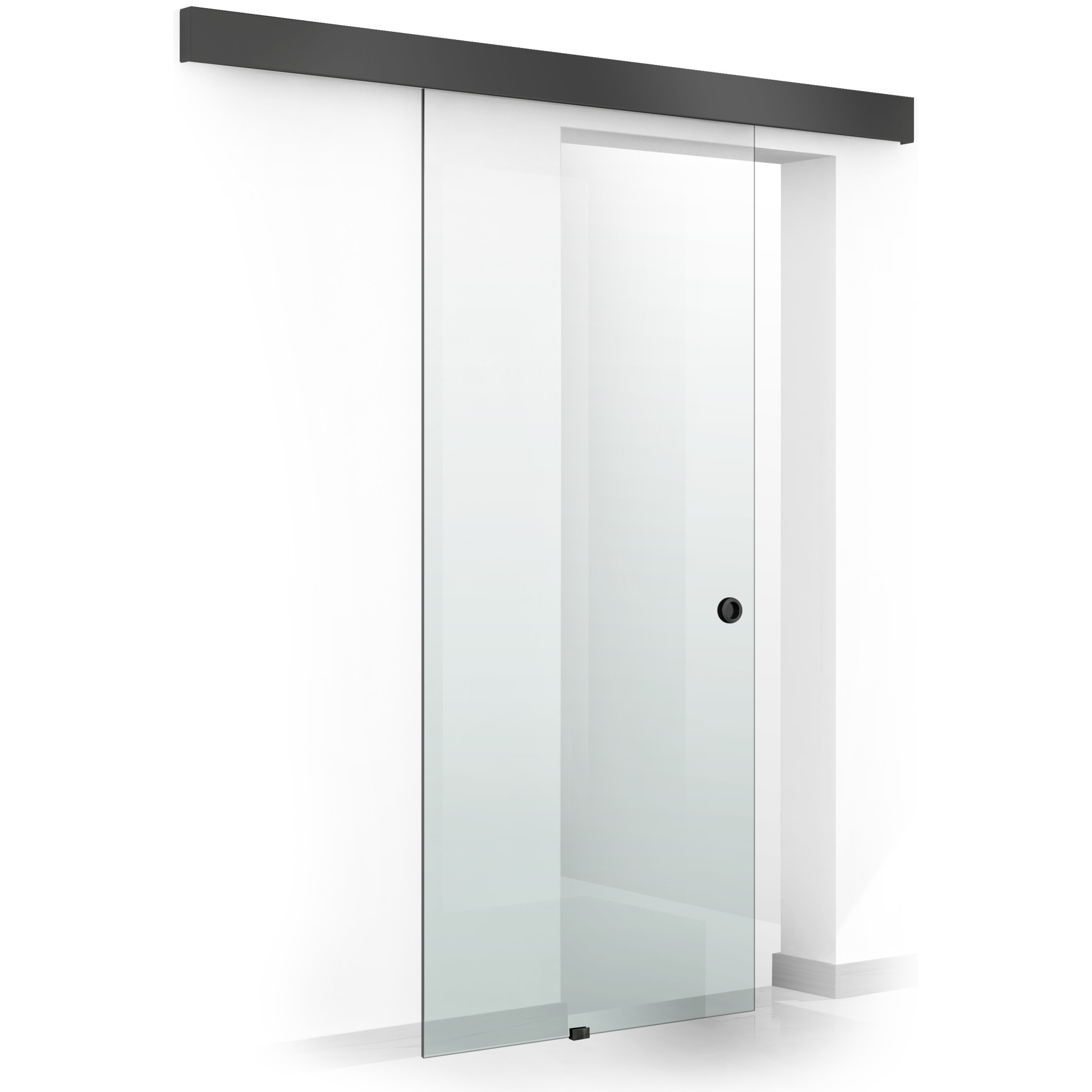 Usa glisanta Boss Black, sticla clara 8 mm, culisanta in ambele directii, dims 215 x 60 cm