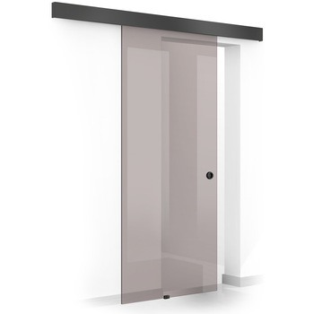 Usa glisanta Boss Black, sticla bronz 8 mm, culisanta in ambele directii, dims 215 x 60 cm Usa glisanta Boss Black, sticla bronz 8 mm, culisanta in ambele directii, dims 215 x 60 cm