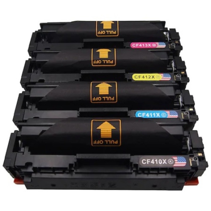 GraphiteK 4 db színes toner, kompatibilis a HP CF410X / CF411X / CF412X / CF413X, Color LaserJet Pro M450 / Pro M452 / Pro M452 dn / Pro M452 dw / Pro M 452 nw / Pro M 470 / MFP M377 dw / Pro MFP M477 fdn / Pro MFP M477 fdw nyomtatókkal, 6500 oldal