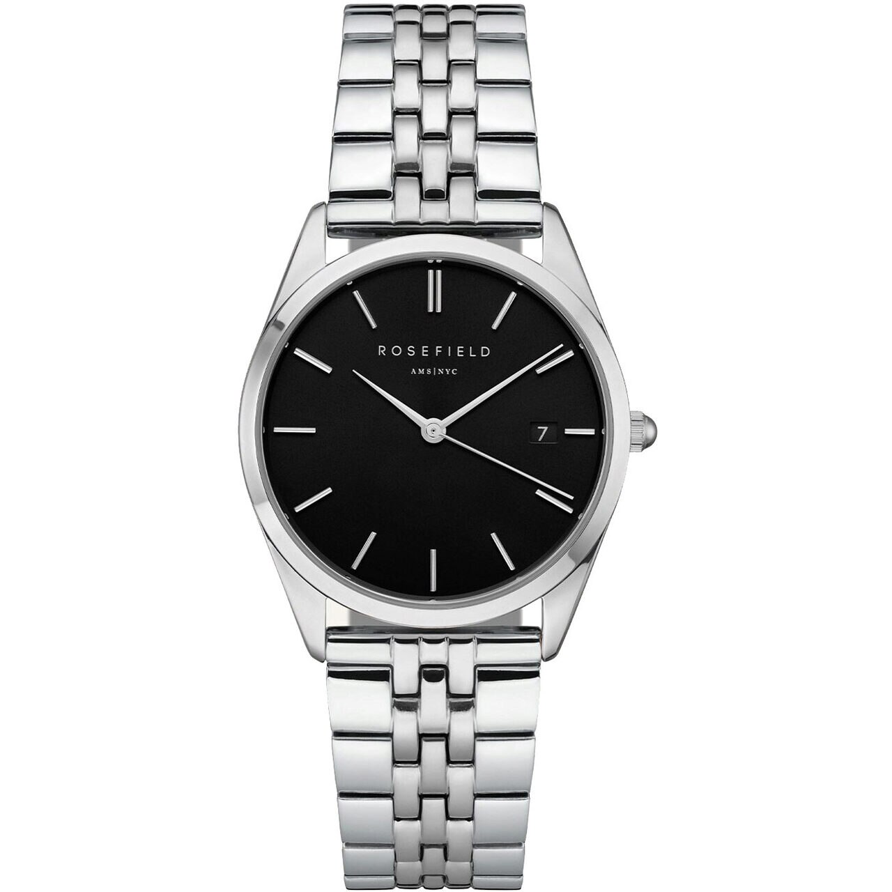 Ceas de dama Rosefield ACBKS-A12, Quartz, 33mm, 3ATM, Argintiu