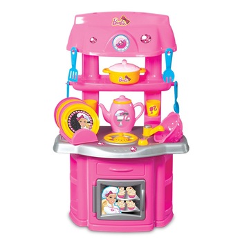 Set bucatarie pentru copii Dede Barbie 16 piese Set bucatarie pentru copii Dede Barbie 16 piese