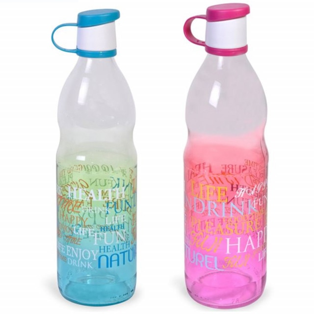 Set 2 sticle de apa pentru el si ea, cu mesaj motivational, 1L