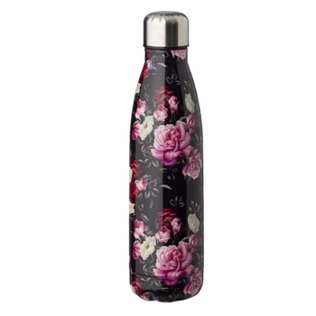 Sticla termos metalica Pufo Floral pentru bauturi, izoterm, 500 ml Sticla termos metalica Pufo Floral pentru bauturi, izoterm, 500 ml