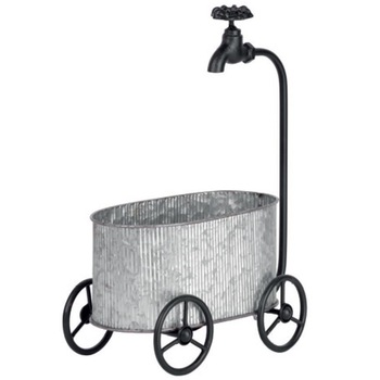 Ghiveci decorativ pentru gradina Strend Pro Mecco 5021, Carucior cu robinet, 30x16x44 cm Ghiveci decorativ pentru gradina Strend Pro Mecco 5021, Carucior cu robinet, 30x16x44 cm