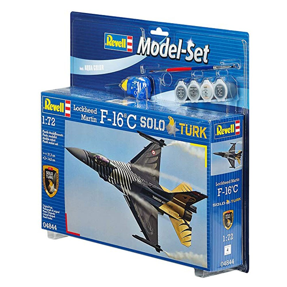 Aeromodel de construit Revell, Avioane militare, Set F-16 C Solo Turk, 72 piese