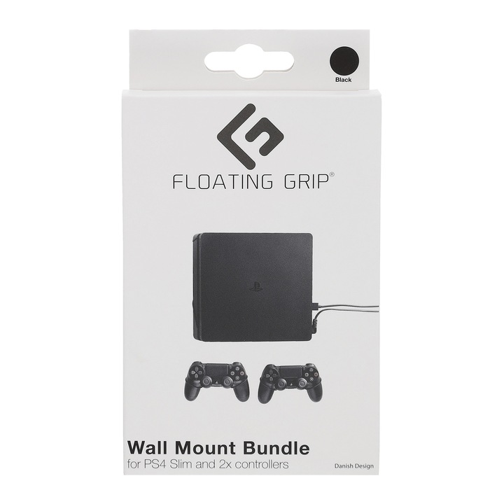 OEM PS4 Slim Bundle Floating Grip konzol fali tartó készlet, fekete