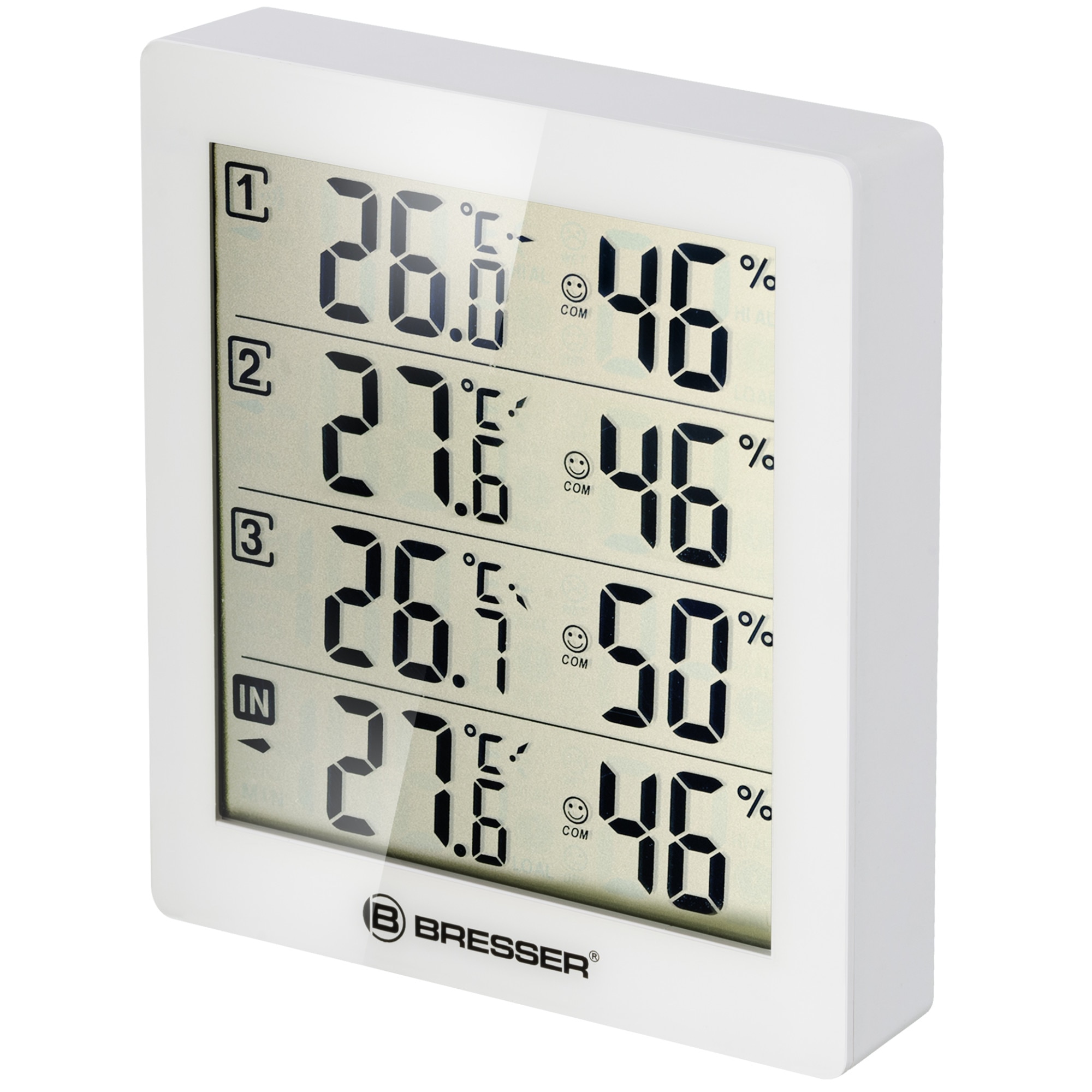 Statie meteo BRESSER Temeo Hygro Quadro alb