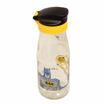 Sticla apa cu capac pentru copii, model Batman, 19 cm Sticla apa cu capac pentru copii, model Batman, 19 cm