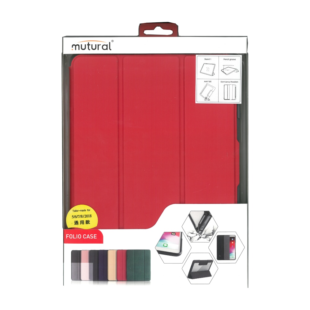 Husa de protectie pentru tableta Apple iPad 5/6/7/8, rosu- Mutural