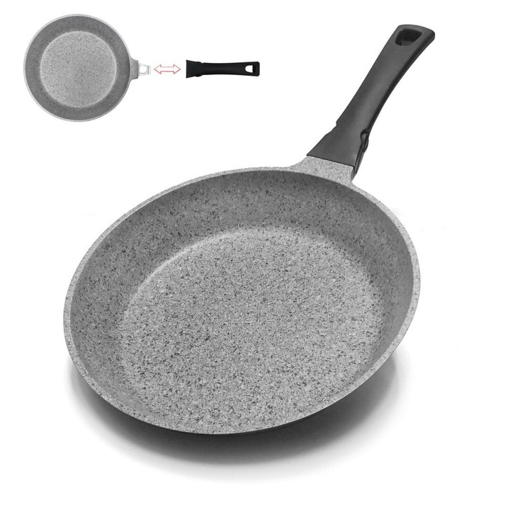 Serpenyő levehető fogantyúval gránit borítással Tiross TS-1443, 24 cm