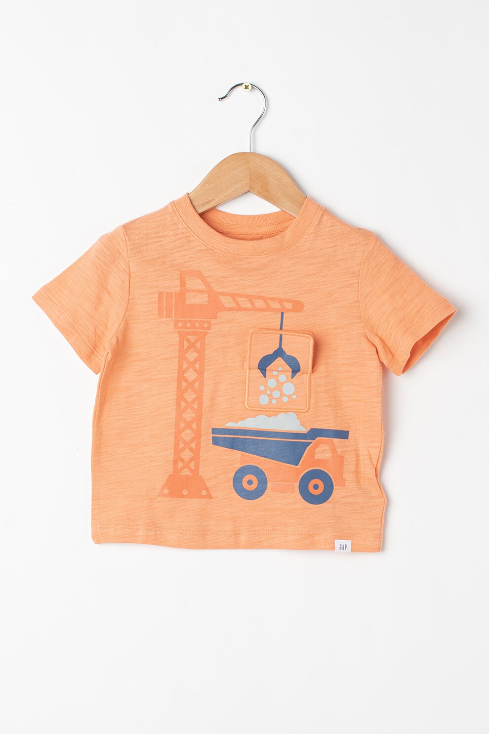 GAP, Tricou din bumbac cu imprimeu grafic, Oranj persan